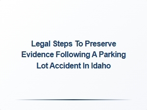 Legal Steps to Preserve Evidence After a Parking Lot Accident in Idaho