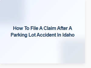 How to File a Claim After a Parking Lot Accident in Idaho