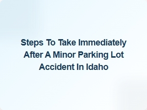 Immediate Steps to Take After a Minor Parking Lot Accident in Idaho