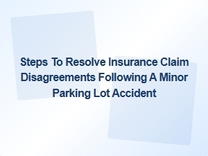 Steps to Resolve Insurance Claim Disputes After a Minor Parking Lot Accident
