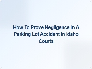Proving Negligence in Idaho Parking Lot Accident Cases