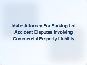 Idaho Attorney for Parking Lot Accident Disputes on Commercial Property